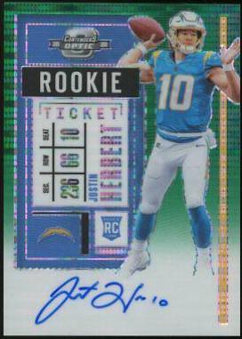 Justin Herbert [Autograph Green Pulsar] #104