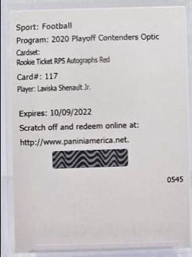 Laviska Shenault Jr. [Autograph Red] #117