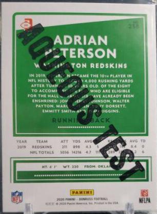 Adrian Peterson [SP Aqueous Test] #238
