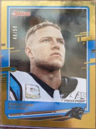 Christian McCaffrey [SP Gold Press Proof] #48
