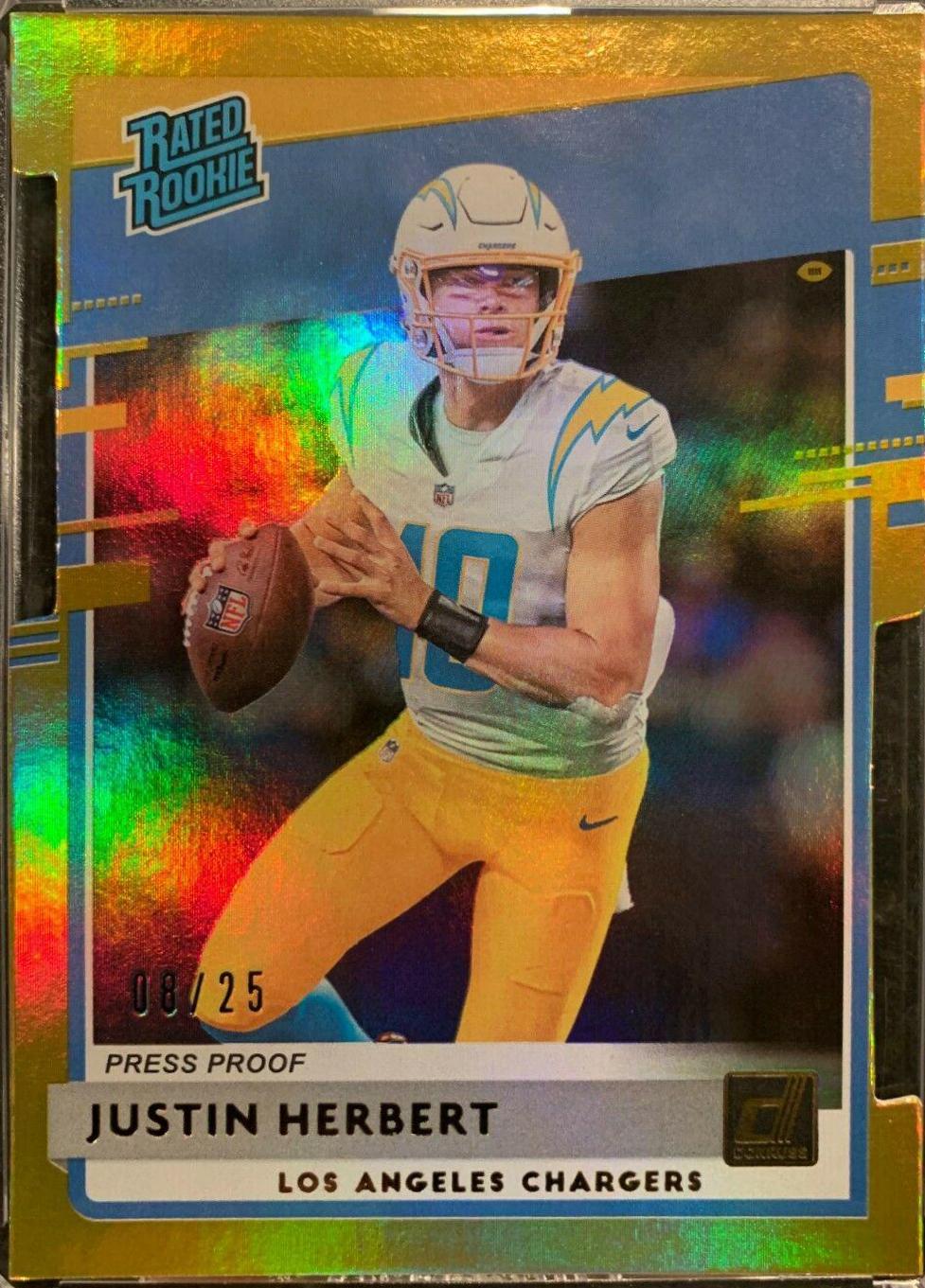 Justin Herbert [Gold Die Cut Press Proof] #303