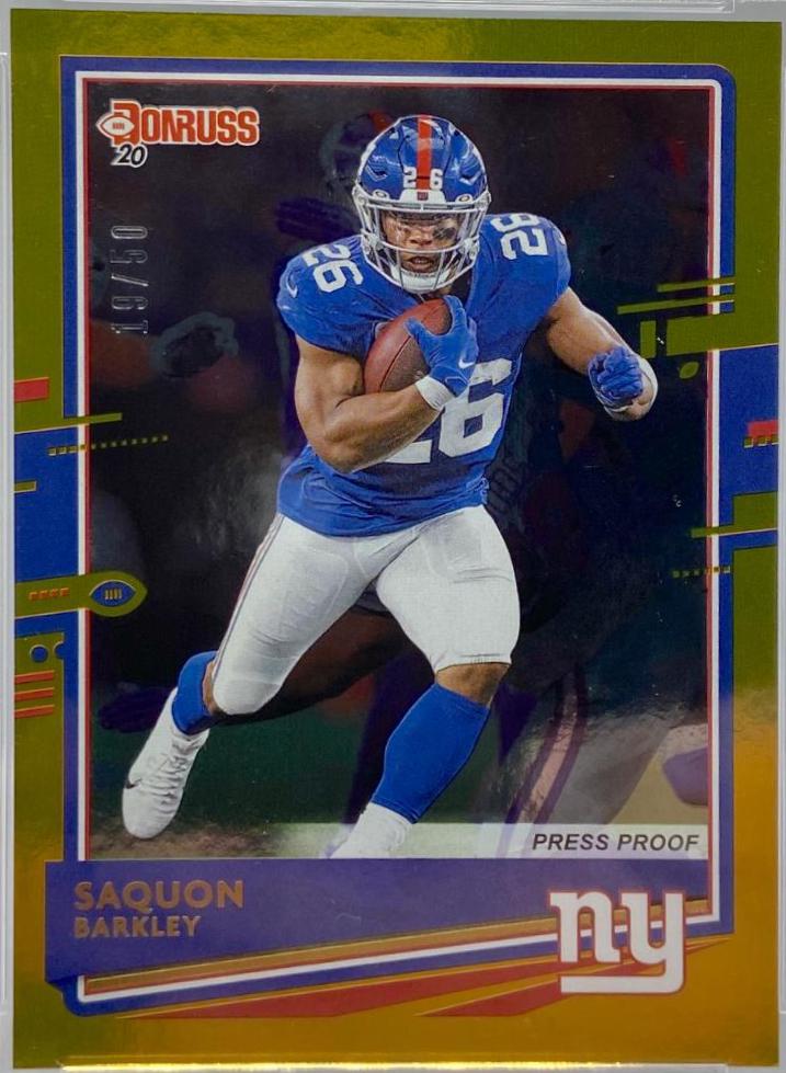 Saquon Barkley [SP Gold Press Proof] #184