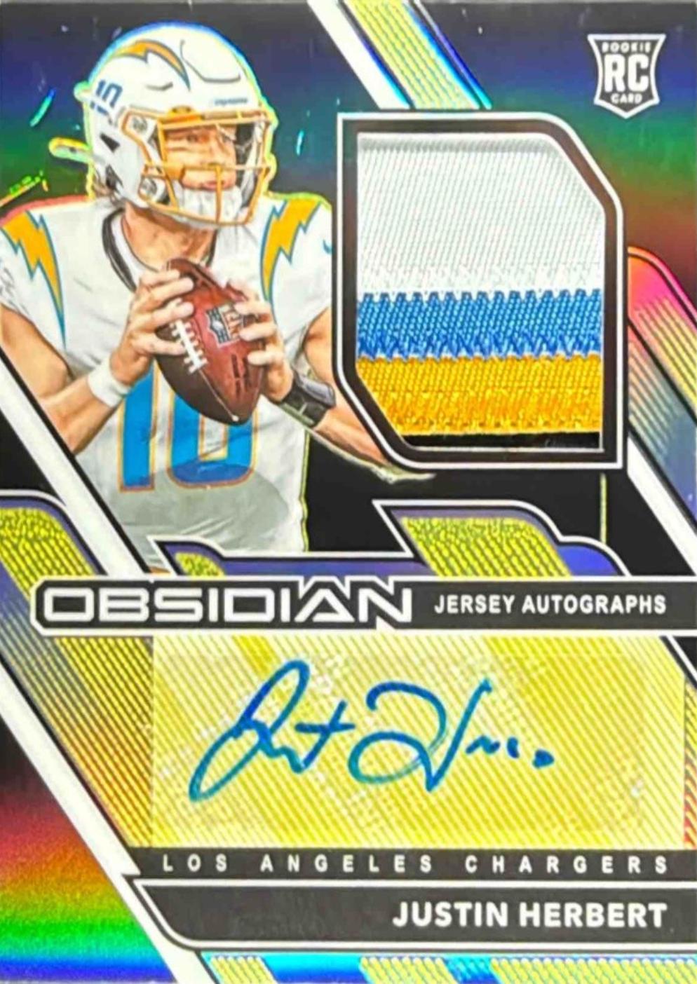 Justin Herbert [Jersey Autograph Electric Etch Yellow] #204