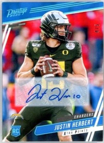 Justin Herbert [Xtra Points Signature Platinum] #266
