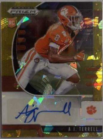 A.J. Terrell [Autograph Gold Ice Prizm] #203