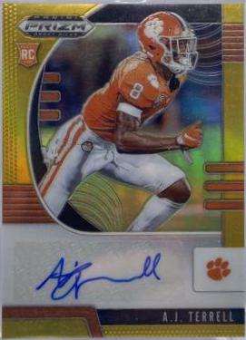 A.J. Terrell [Autograph Gold Prizm] #203