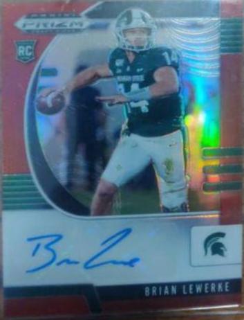 Brian Lewerke [Autograph Red Prizm] #142
