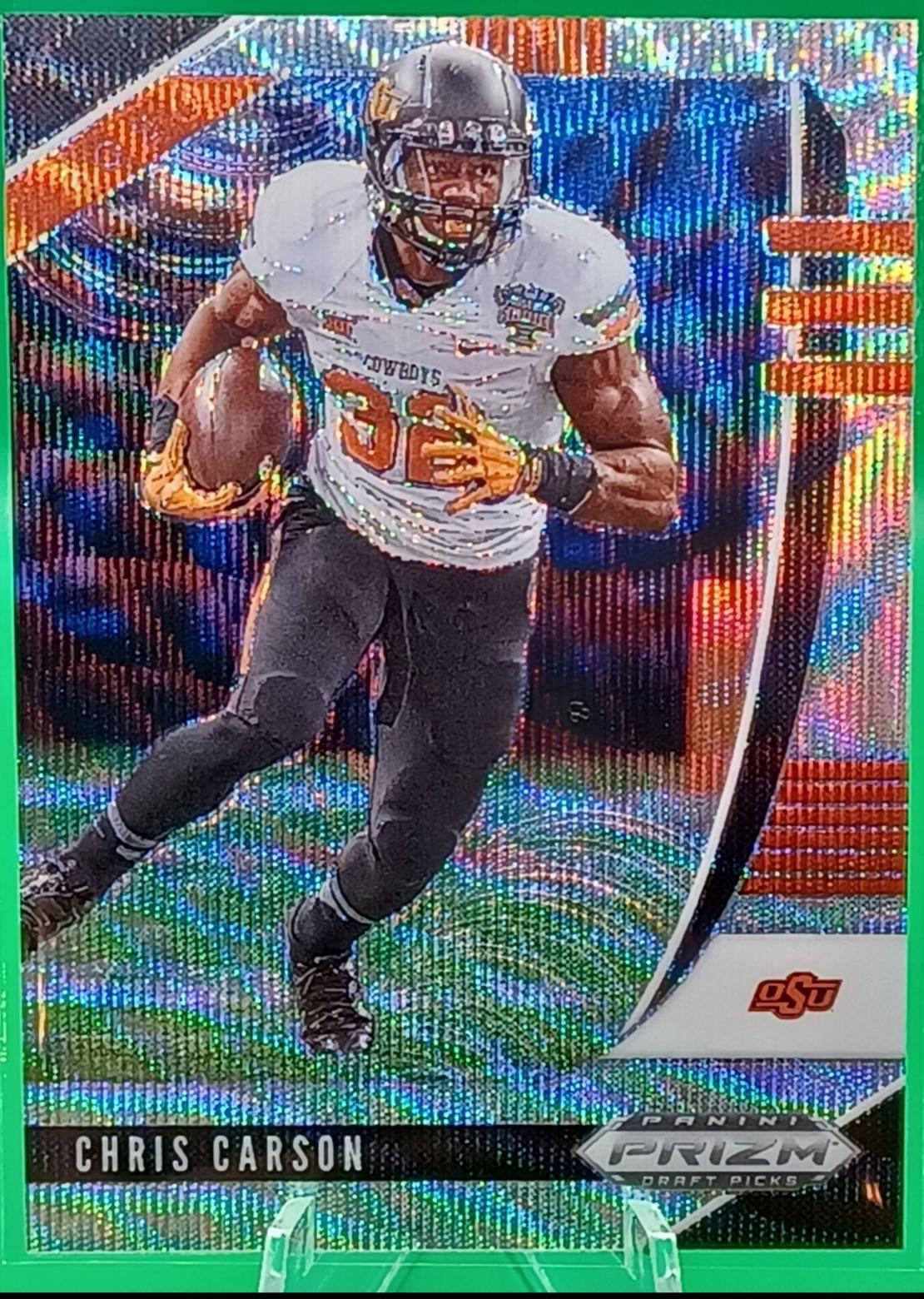 Chris Carson [Blue Wave Prizm] #14