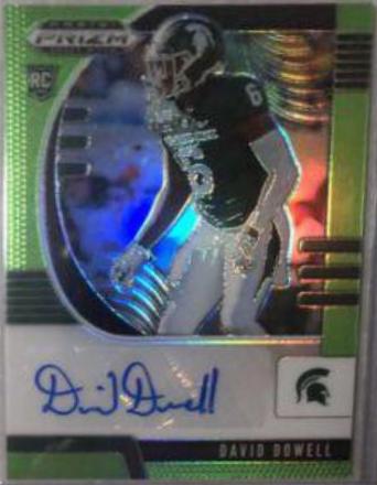 David Dowell [Autograph Green Prizm] #256