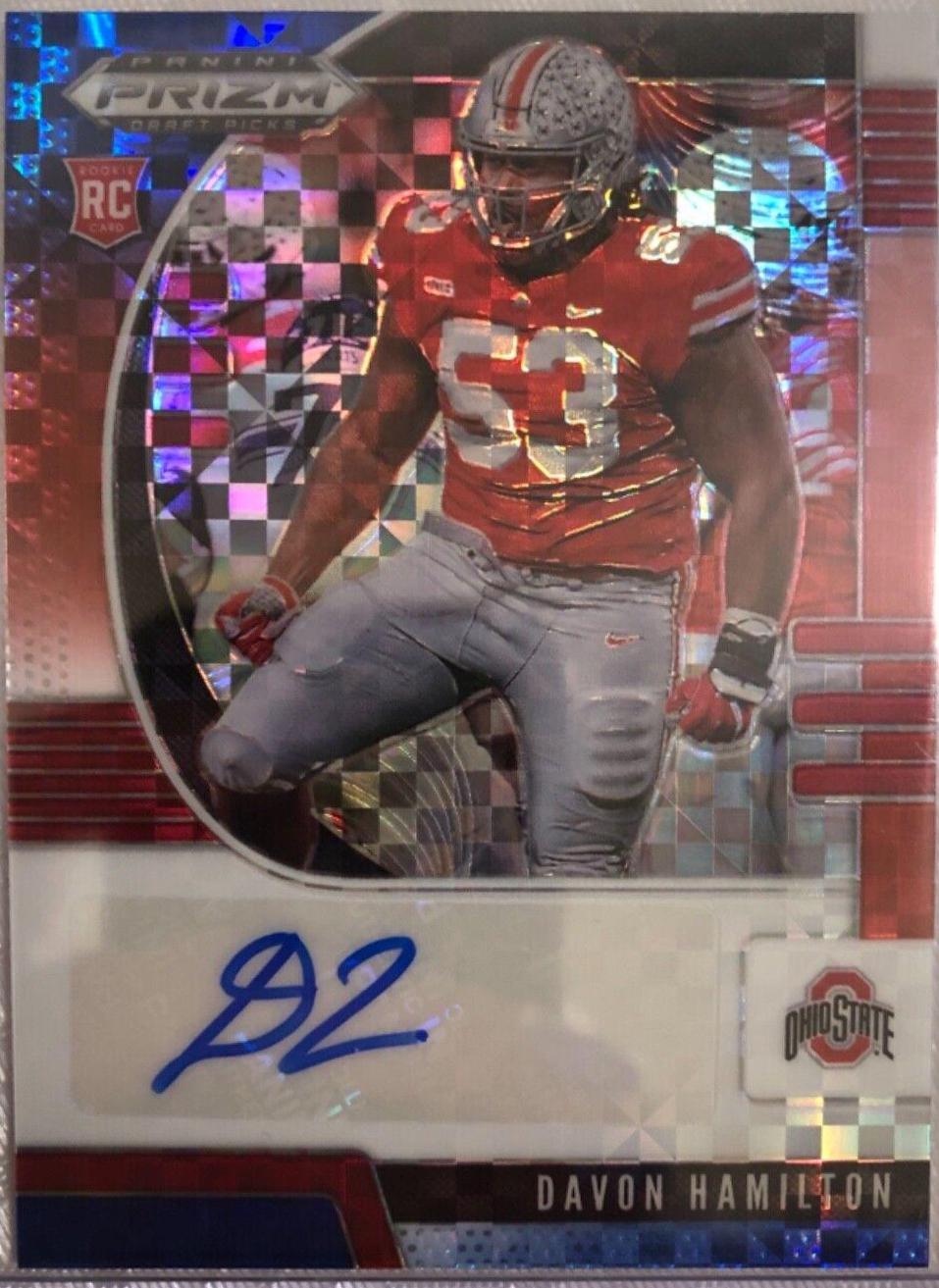 Davon Hamilton [Autograph Red White Blue Prizm] #189