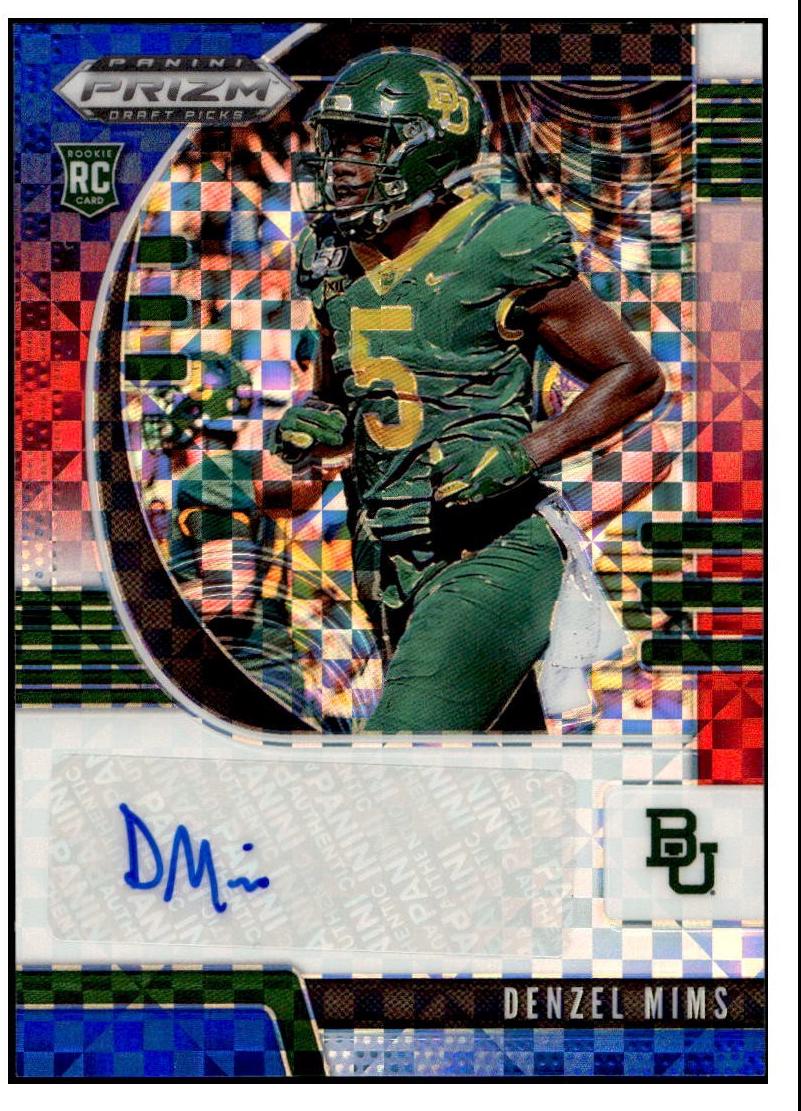 Denzel Mims [Autograph Red White Blue Prizm] #147