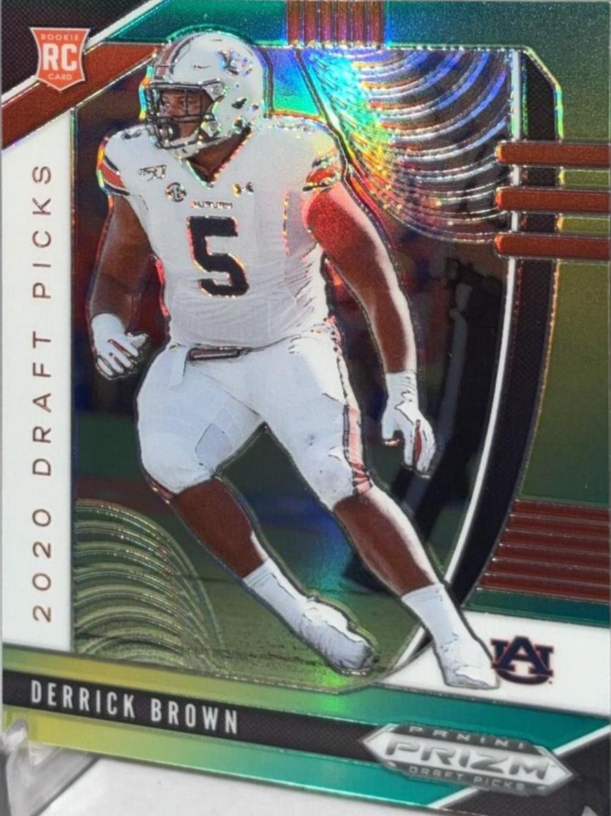 Derrick Brown [Green, Yellow Prizm] #155