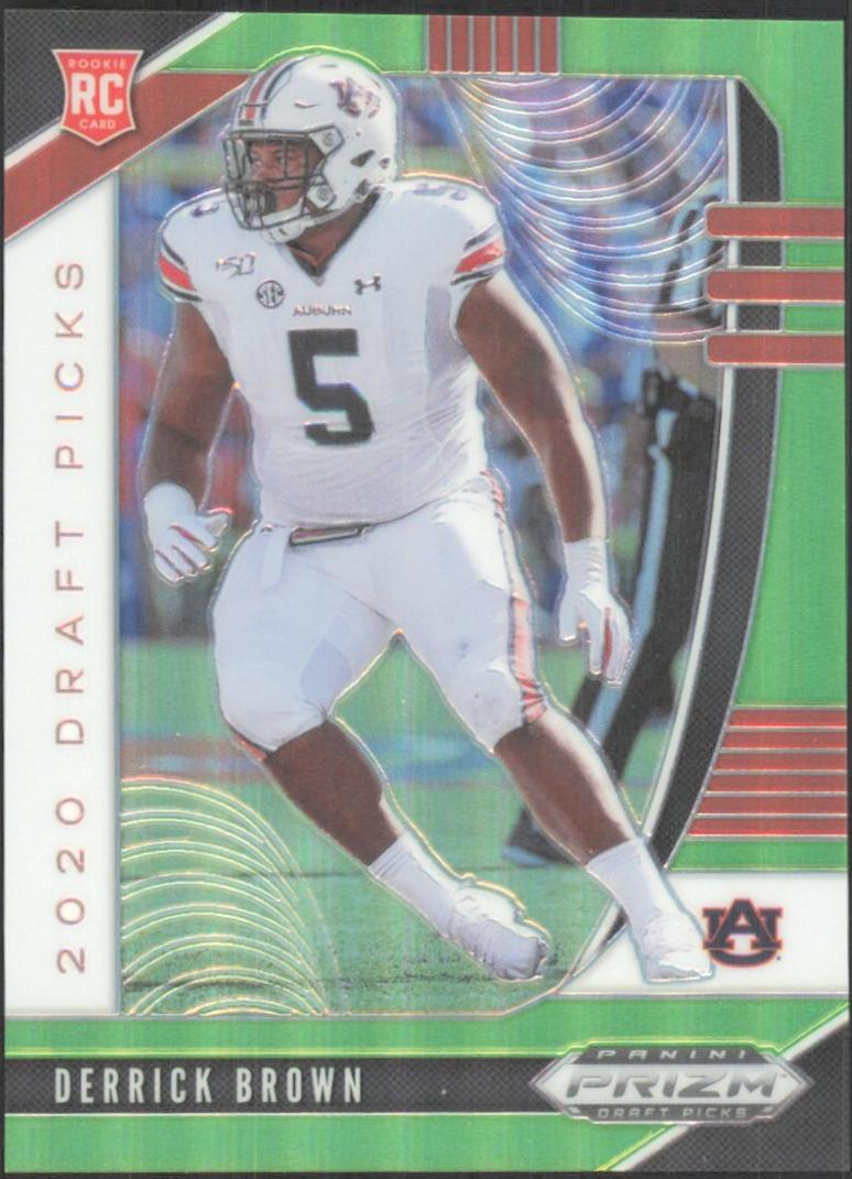 Derrick Brown [Neon Green Prizm] #155