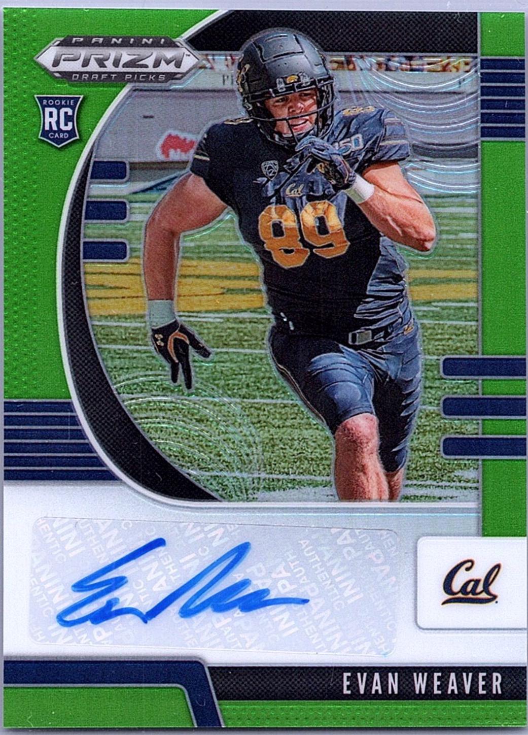 Evan Weaver [Autograph Neon Green Prizm] #198