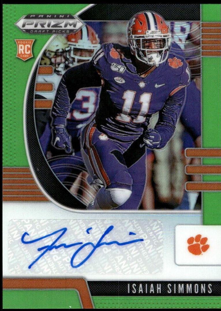 Isaiah Simmons [Autograph Neon Green Prizm] #154