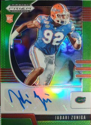 Jabari Zuniga [Autograph Green Prizm] #210