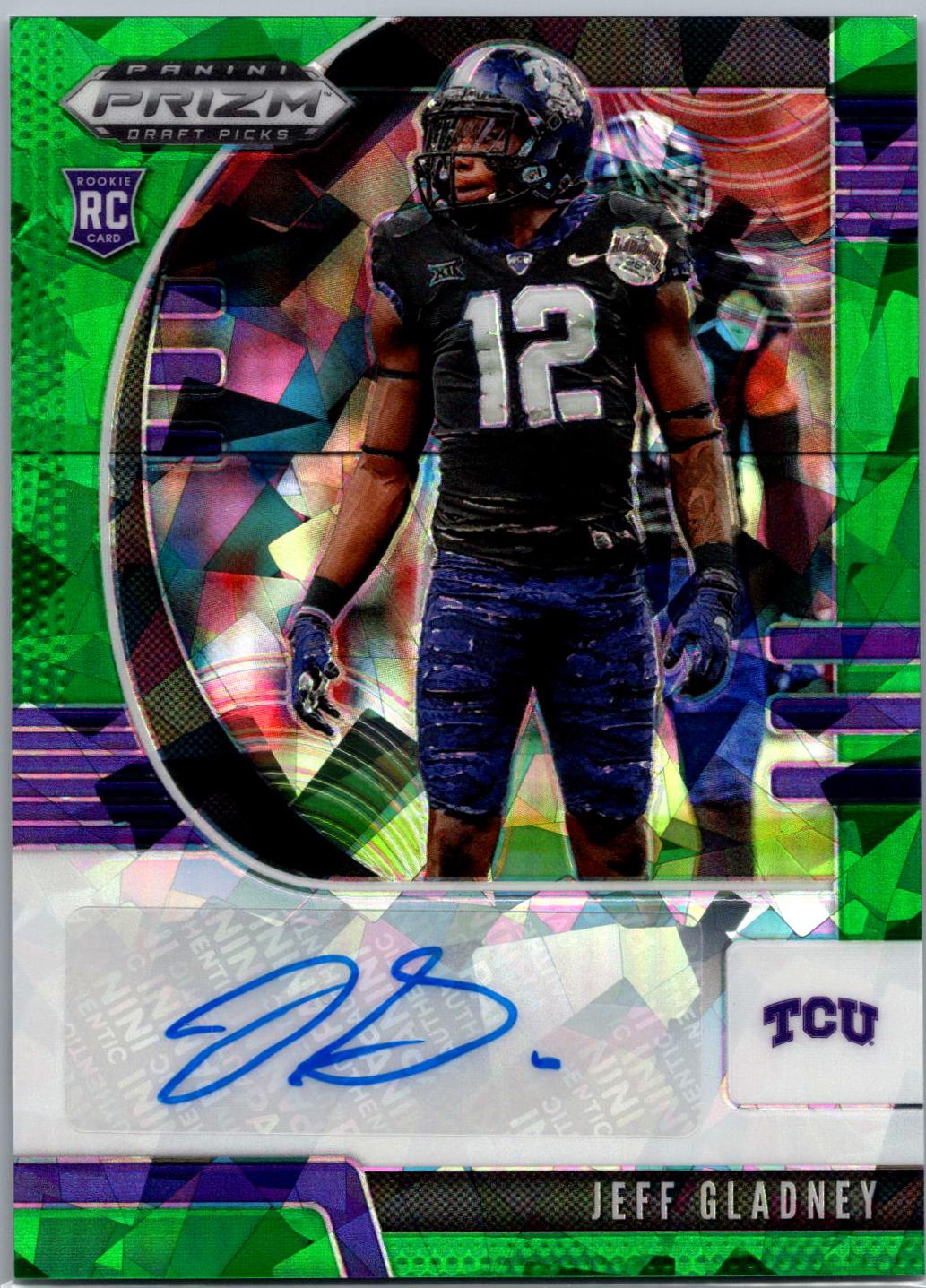 Jeff Gladney [Autograph Green Ice Prizm] #241