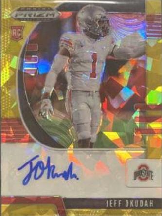 Jeff Okudah [Autograph Gold Ice Prizm] #152