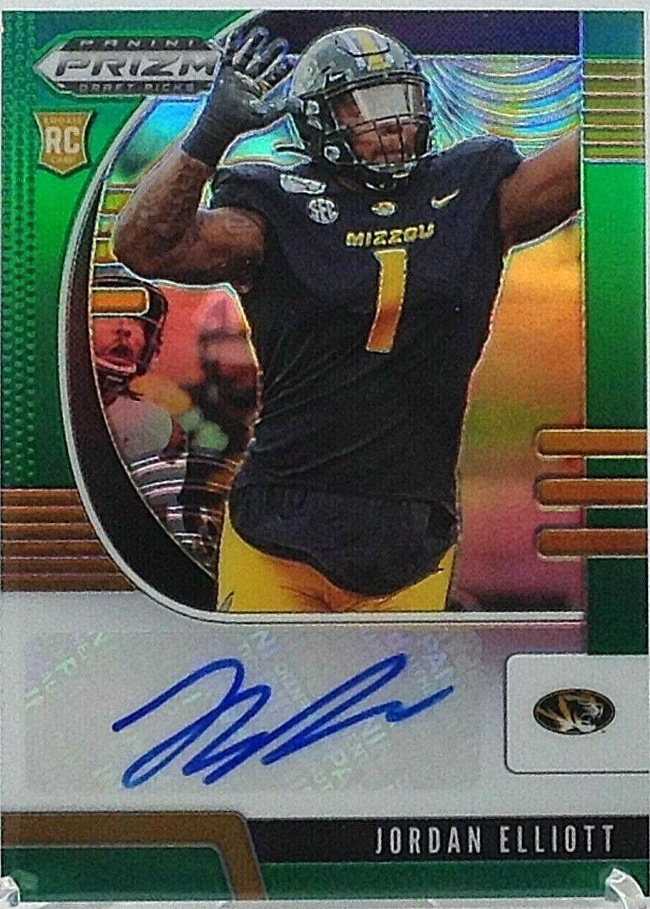 Jordan Elliott [Autograph Green Prizm] #218