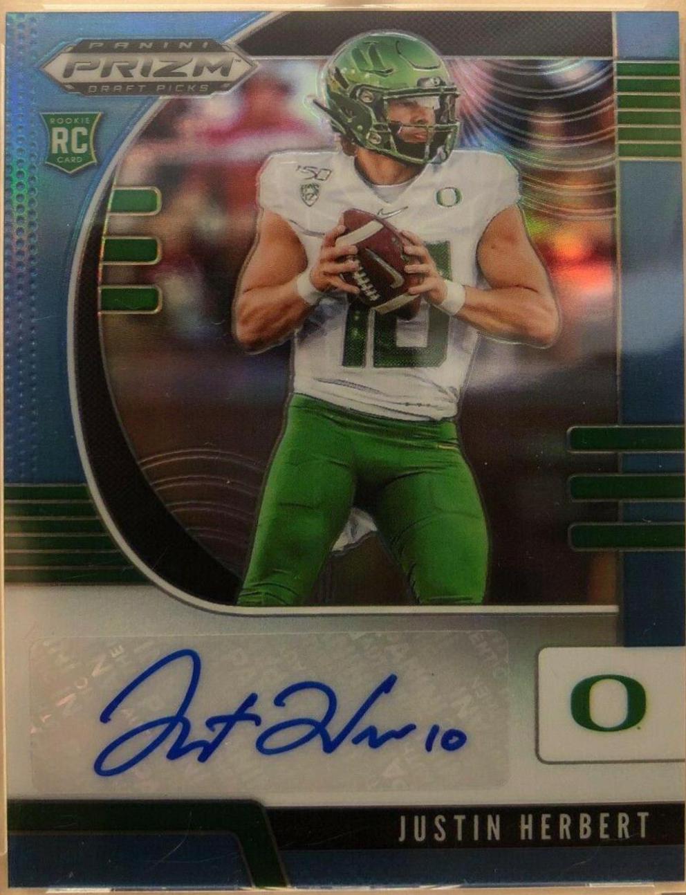 Justin Herbert [Autograph Carolina Blue Prizm] #102