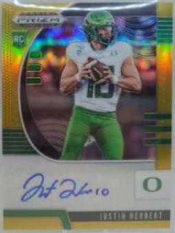 Justin Herbert [Autograph Gold Prizm] #102
