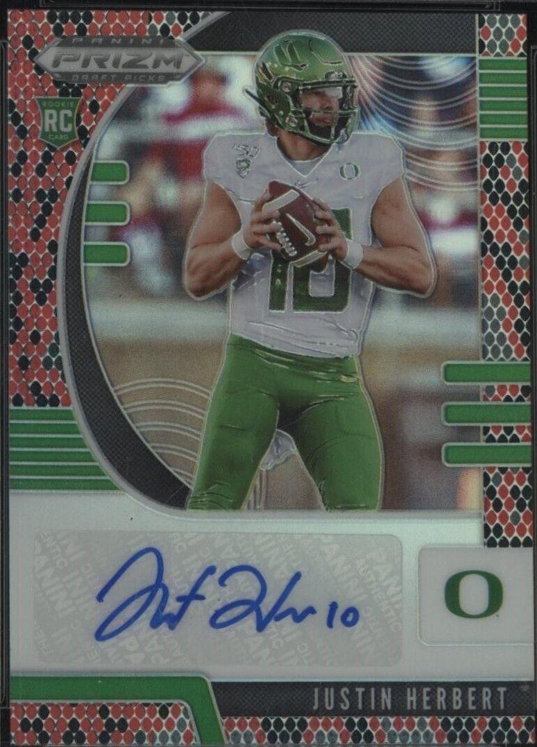 Justin Herbert [Autograph Snakeskin Prizm] #102