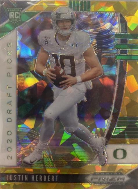 Justin Herbert [Gold Ice Prizm] #102