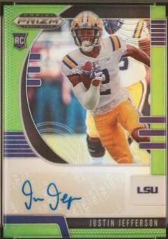 Justin Jefferson [Autograph Neon Green Prizm] #126