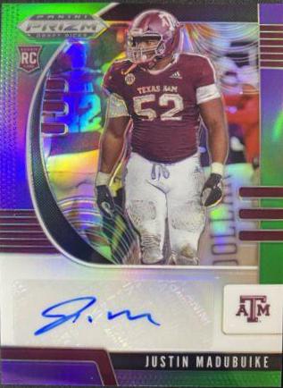 Justin Madubuike [Autograph Purple Green Prizm] #177