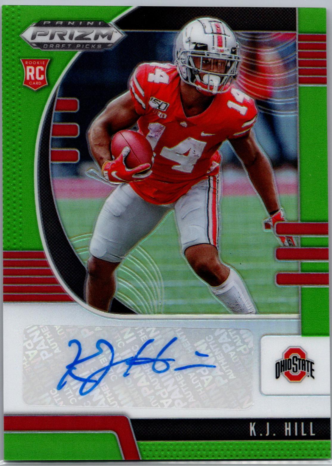 K.J. Hill [Autograph Neon Green Prizm] #118