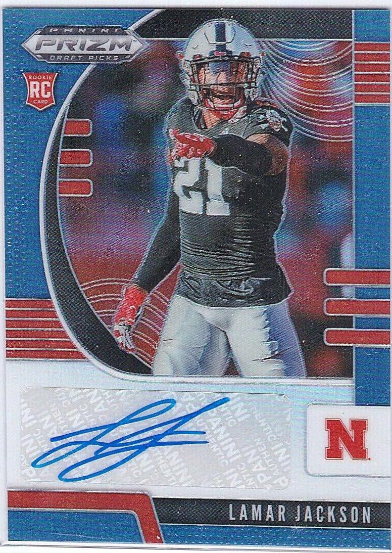 Lamar Jackson [Autograph Blue Prizm] #116