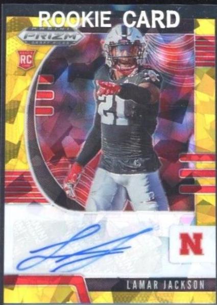 Lamar Jackson [Autograph Gold Ice Prizm] #116
