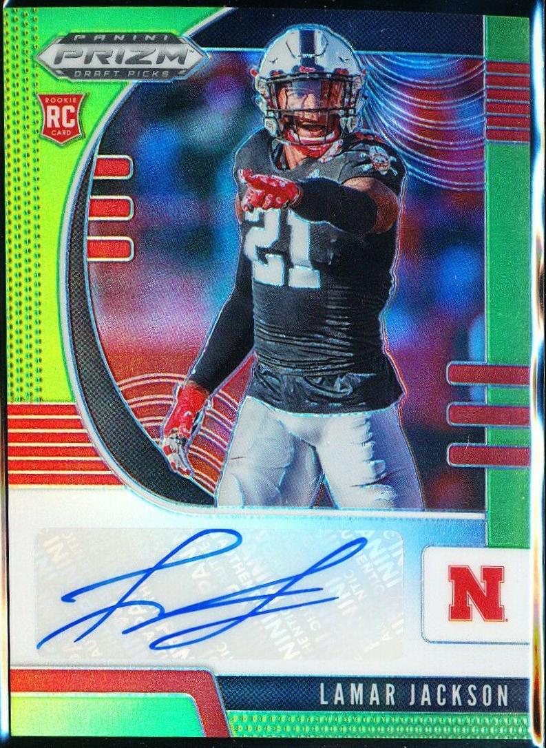 Lamar Jackson [Autograph Neon Green Prizm] #116