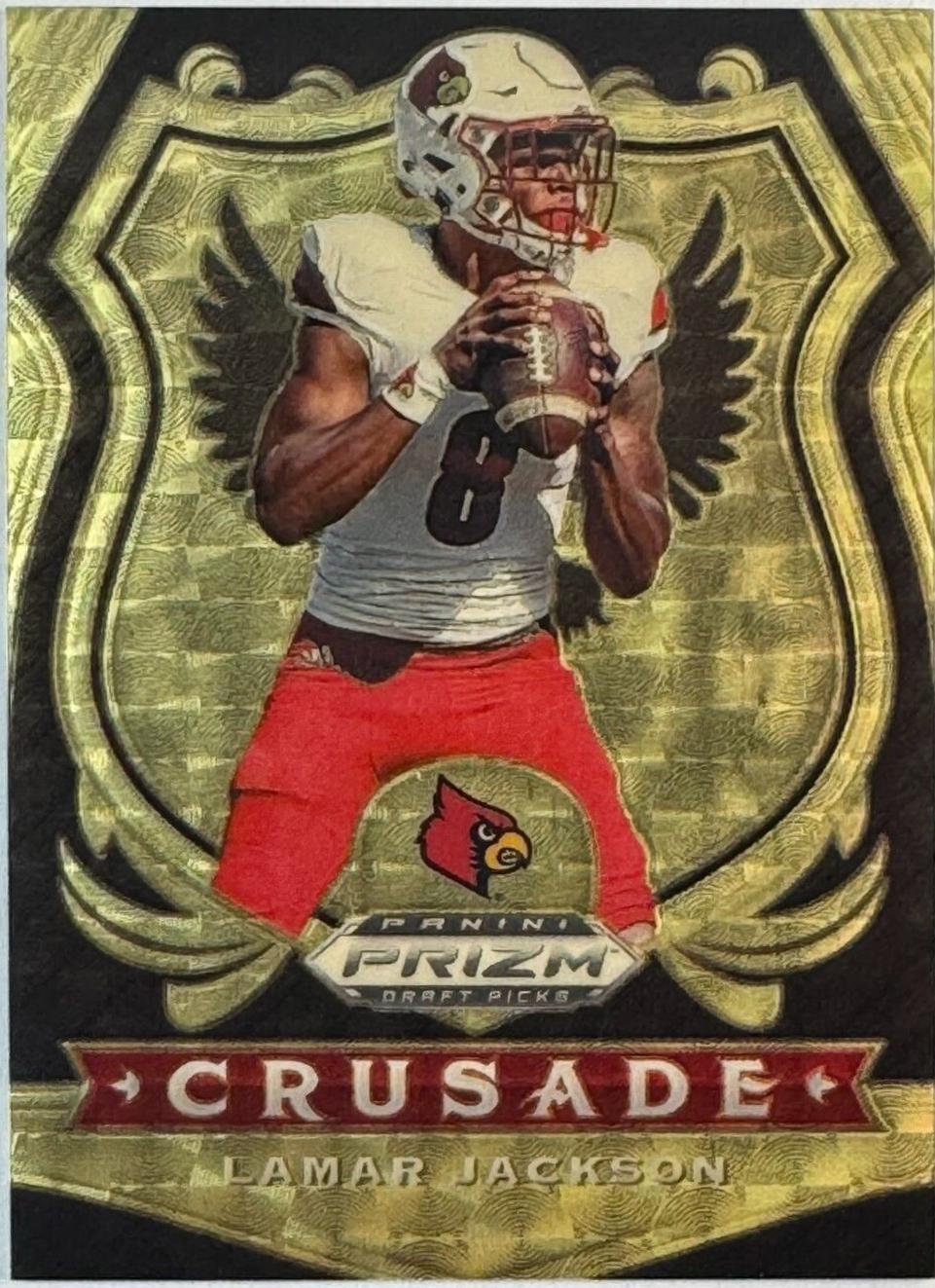 Lamar Jackson [Gold Vinyl Prizm] #70