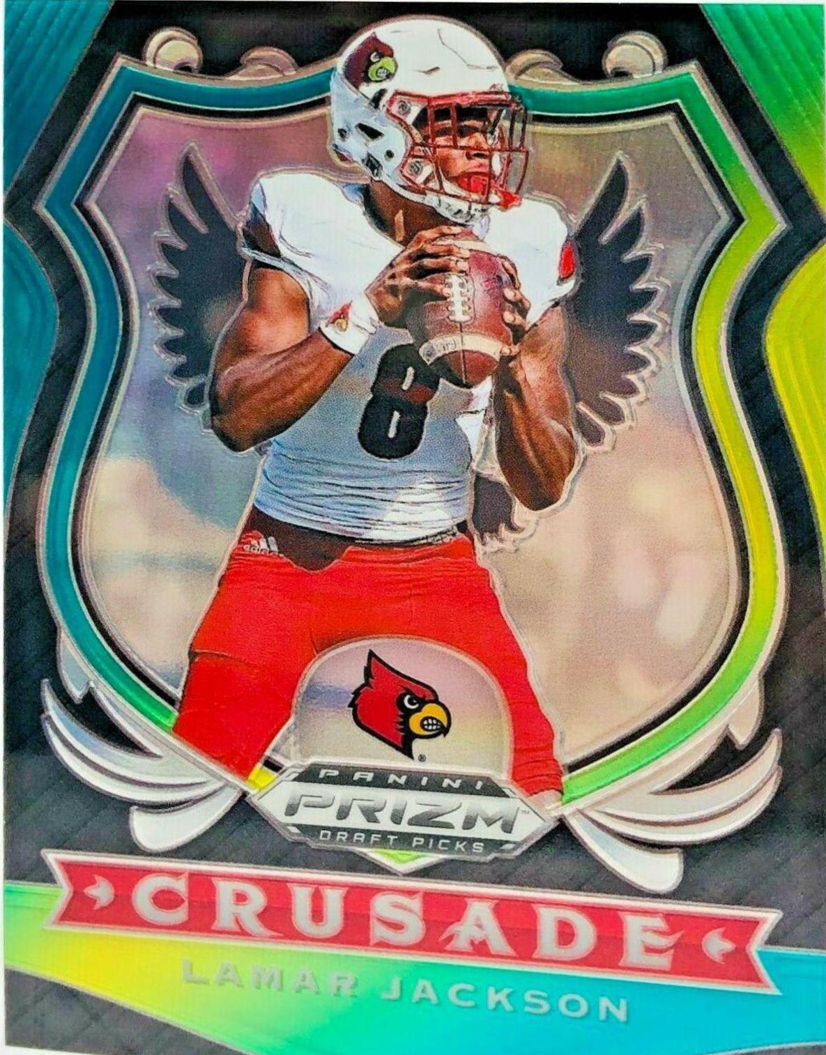 Lamar Jackson [Green, Yellow Prizm] #70