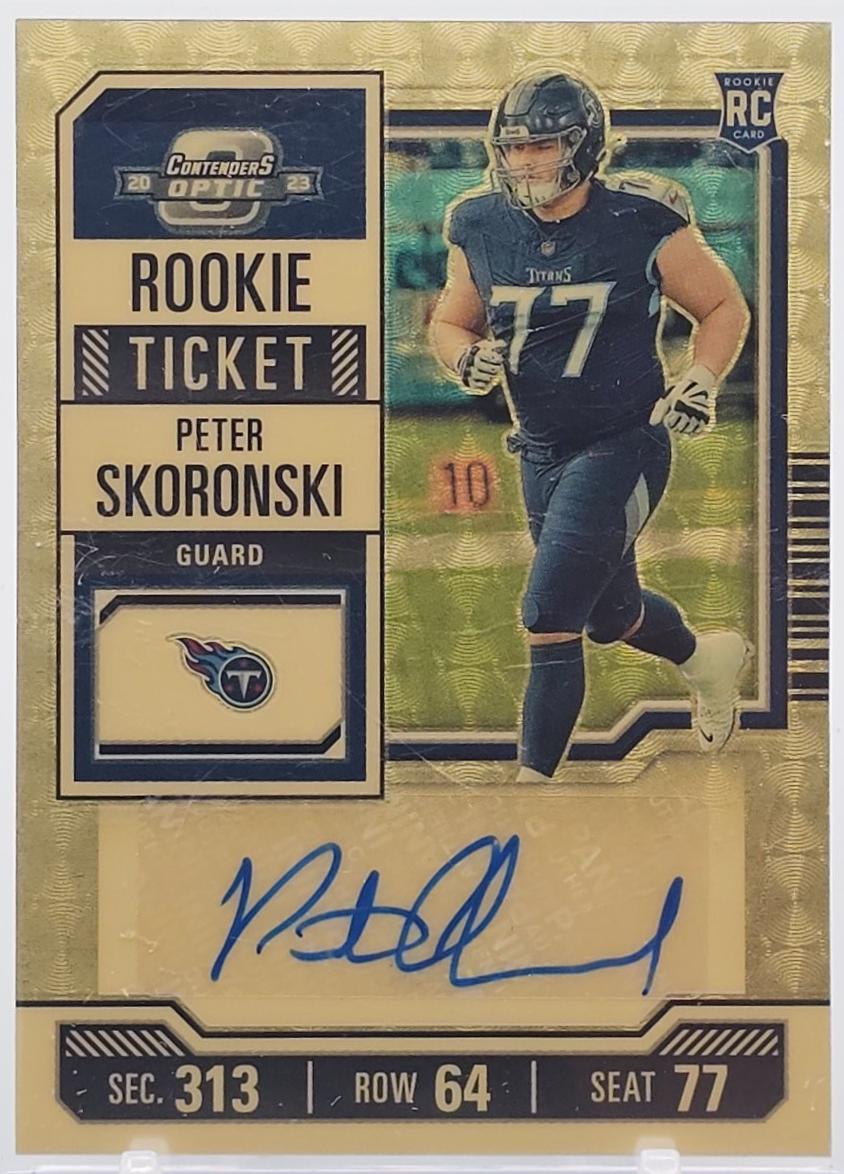 Peter Skoronski [Gold Vinyl Rookie Ticket Autograph] #193