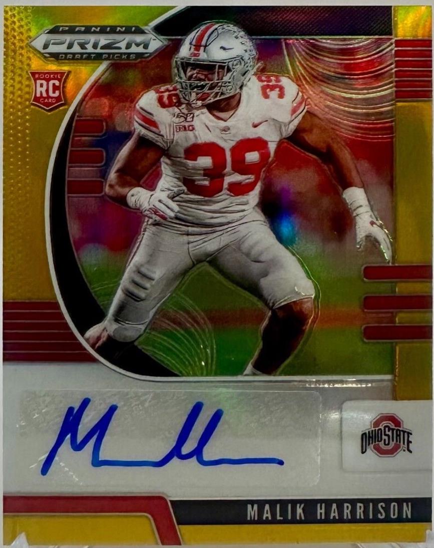 Malik Harrison [Autograph Gold Prizm] #186
