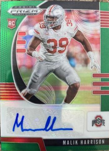 Malik Harrison [Autograph Green Prizm] #186
