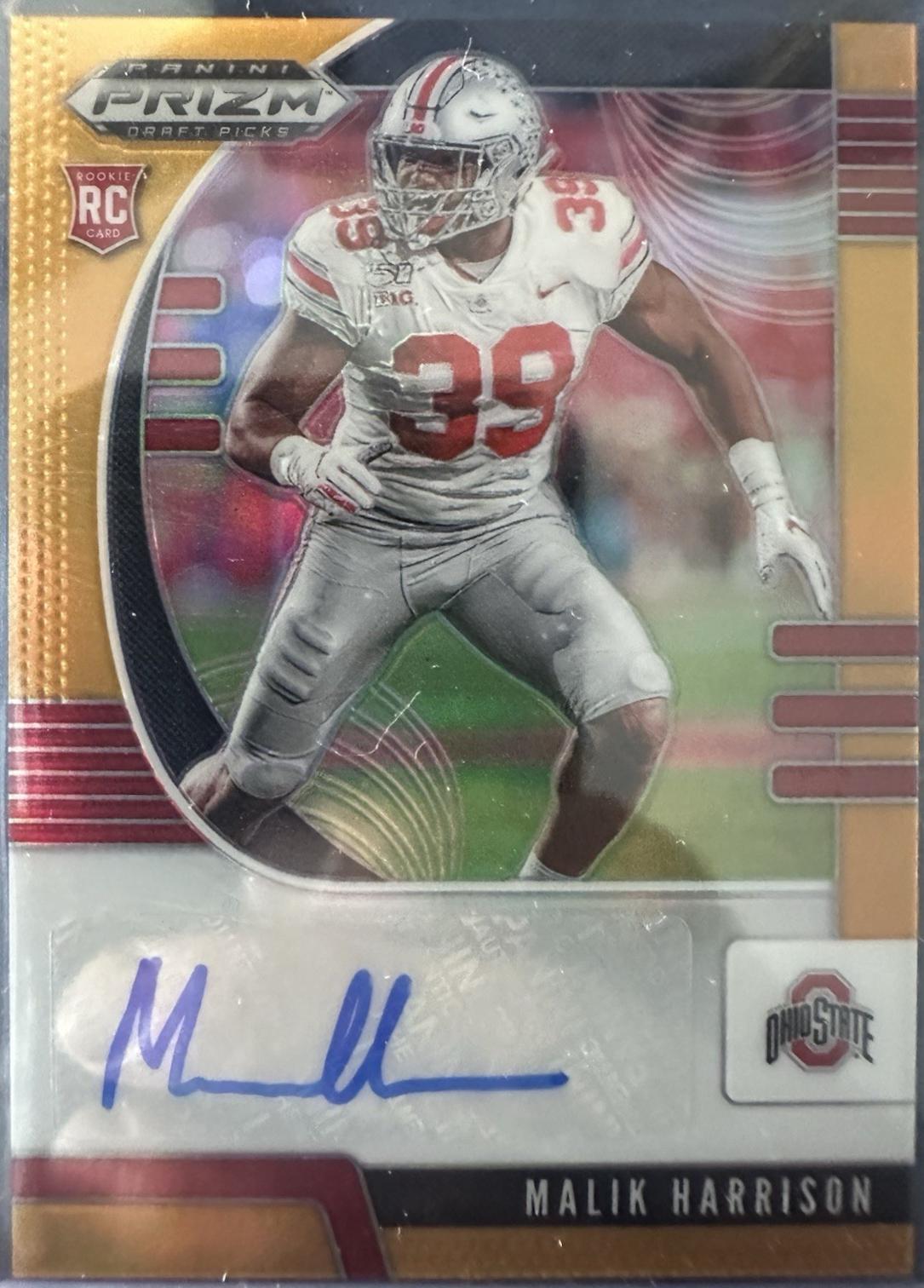 Malik Harrison [Autograph Neon Green Prizm] #186