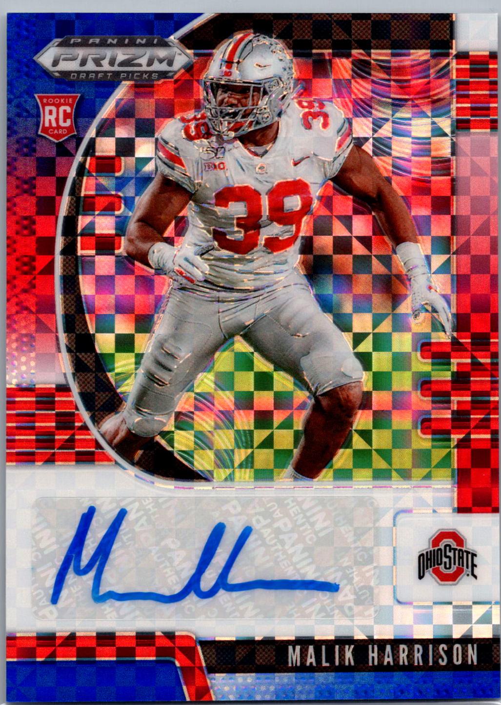 Malik Harrison [Autograph Red White Blue Prizm] #186