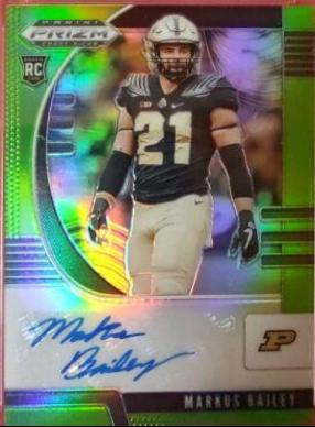 Markus Bailey [Autograph Neon Green Prizm] #201