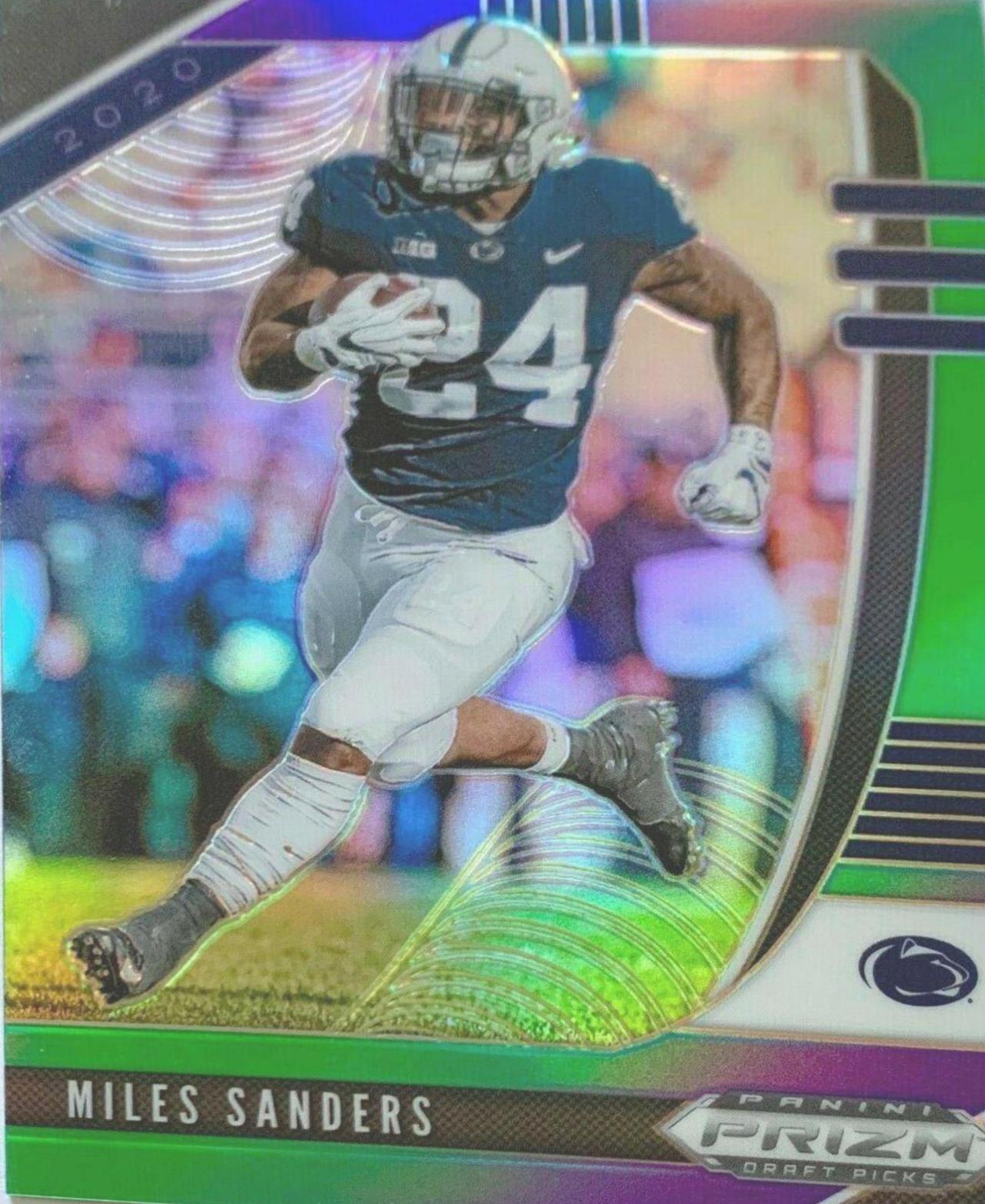 Miles Sanders [Purple, Green Prizm] #76