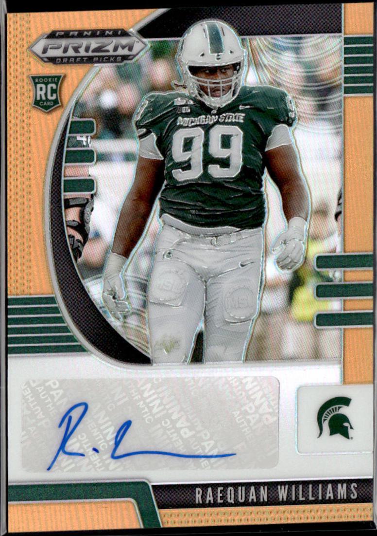 Raequan Williams [Autograph Orange Prizm] #252