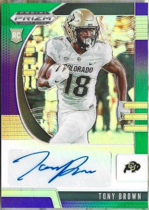 Tony Brown [Autograph Purple Green Prizm] #291