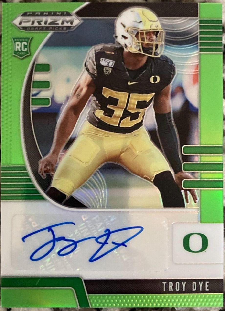 Troy Dye [Autograph Neon Green Prizm] #228