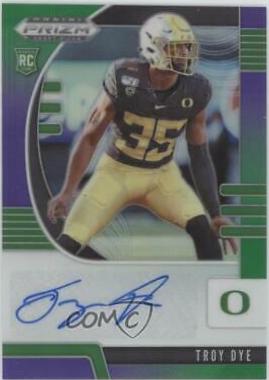 Troy Dye [Autograph Purple Green Prizm] #228