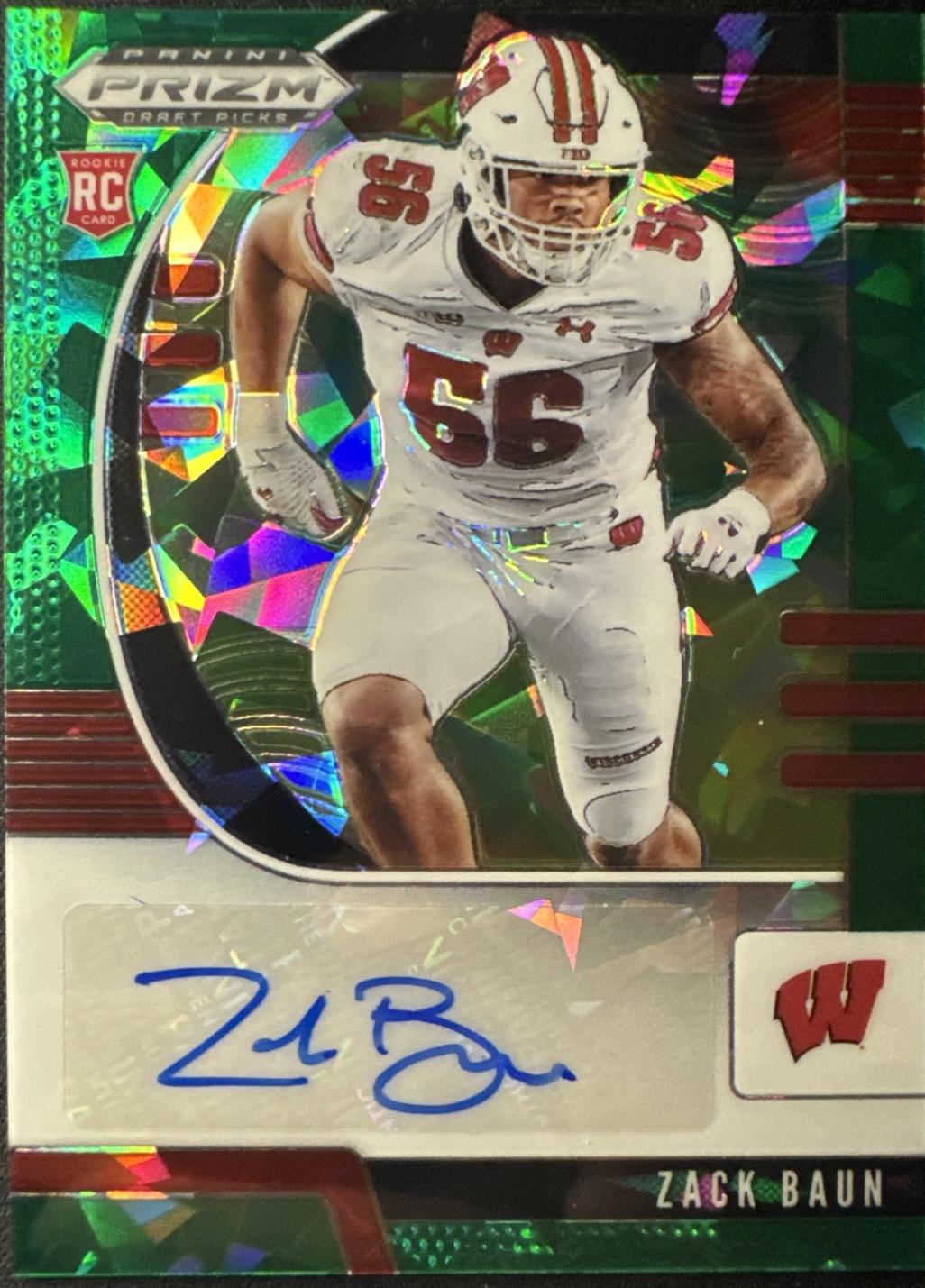 Zack Baun [Autograph Green Ice Prizm] #214