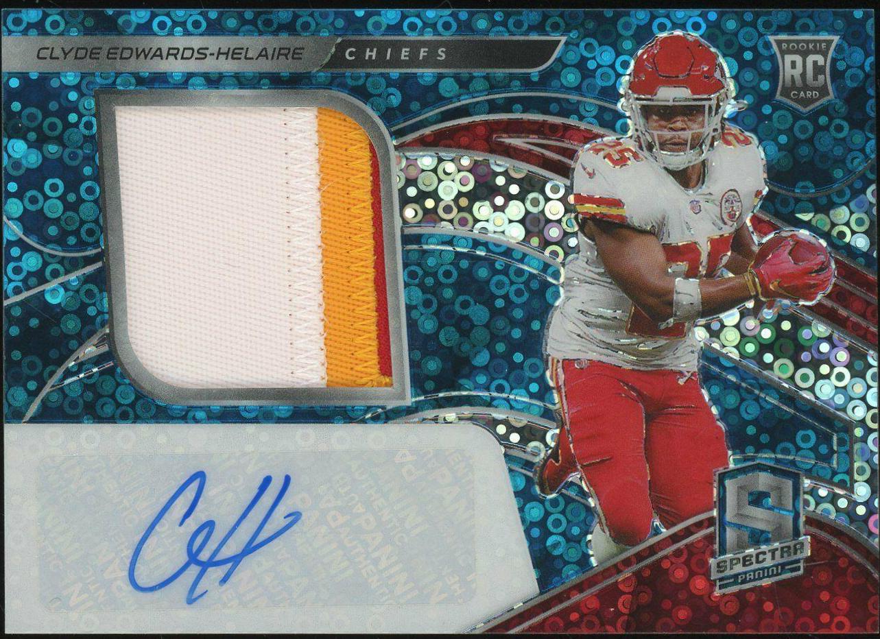 Clyde Edwards Helaire [Patch Autograph Neon Blue] #222