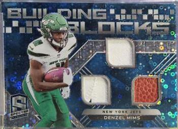 Denzel Mims [Patch Autograph Neon Blue] #219