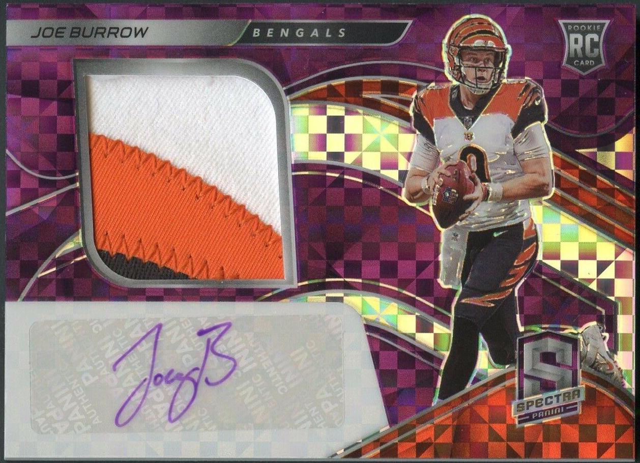 Joe Burrow [Patch Autograph Neon Purple] #201